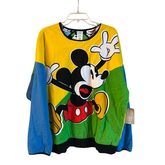 Walt Disney World Parks Mickey Reversible Pullover Sweater Multicolor Size M/L - Picture 4 of 8